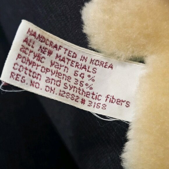 VTG 80s Napco Small Teddy Bear 2 Sided Green Beige 4.5" Miniature Pastel Korea - Picture 7 of 8